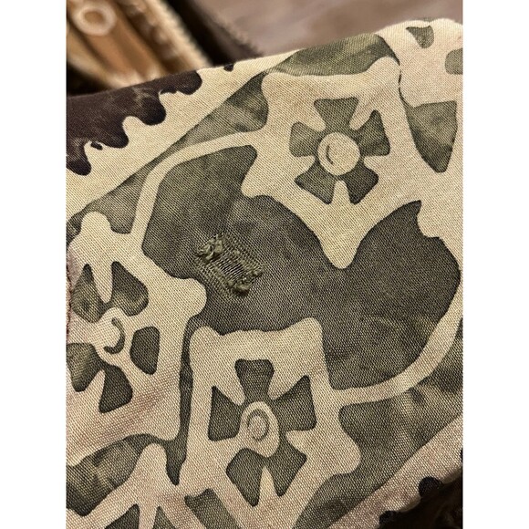 Vintage 90s Y2K Rama Size M abstract Art tan Yellow Summer Maxi Dress - Picture 9 of 10